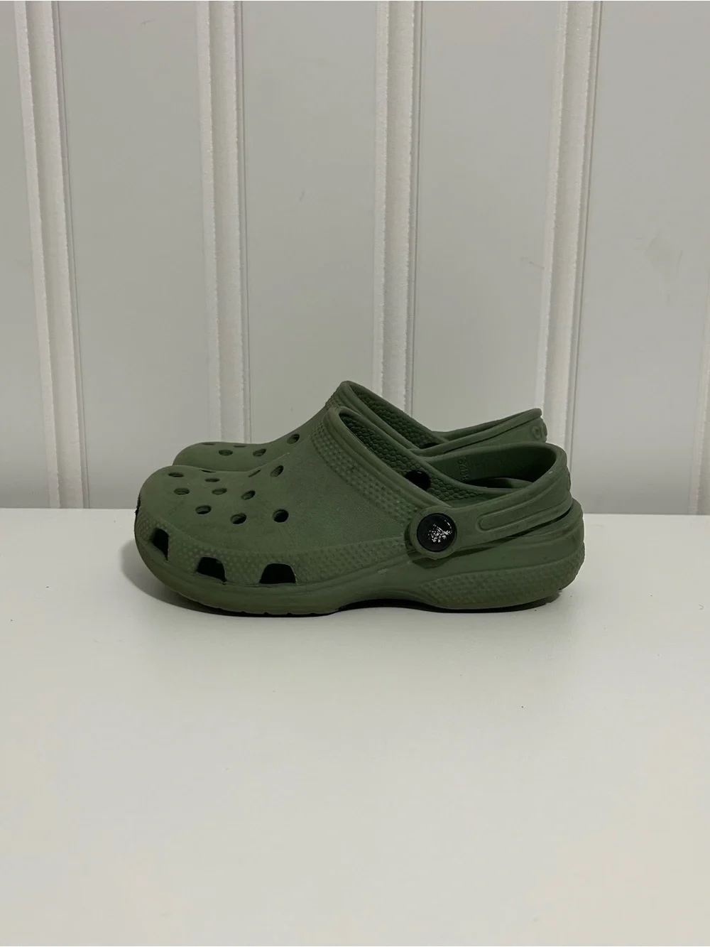 Crocs Kids Olive Green Slip-On Clog Shoes